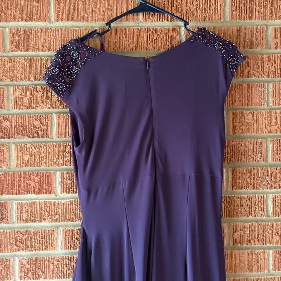Alex Evenings Purple Beaded Maxi Evening Dress Size 6 - Picture 6 of 7